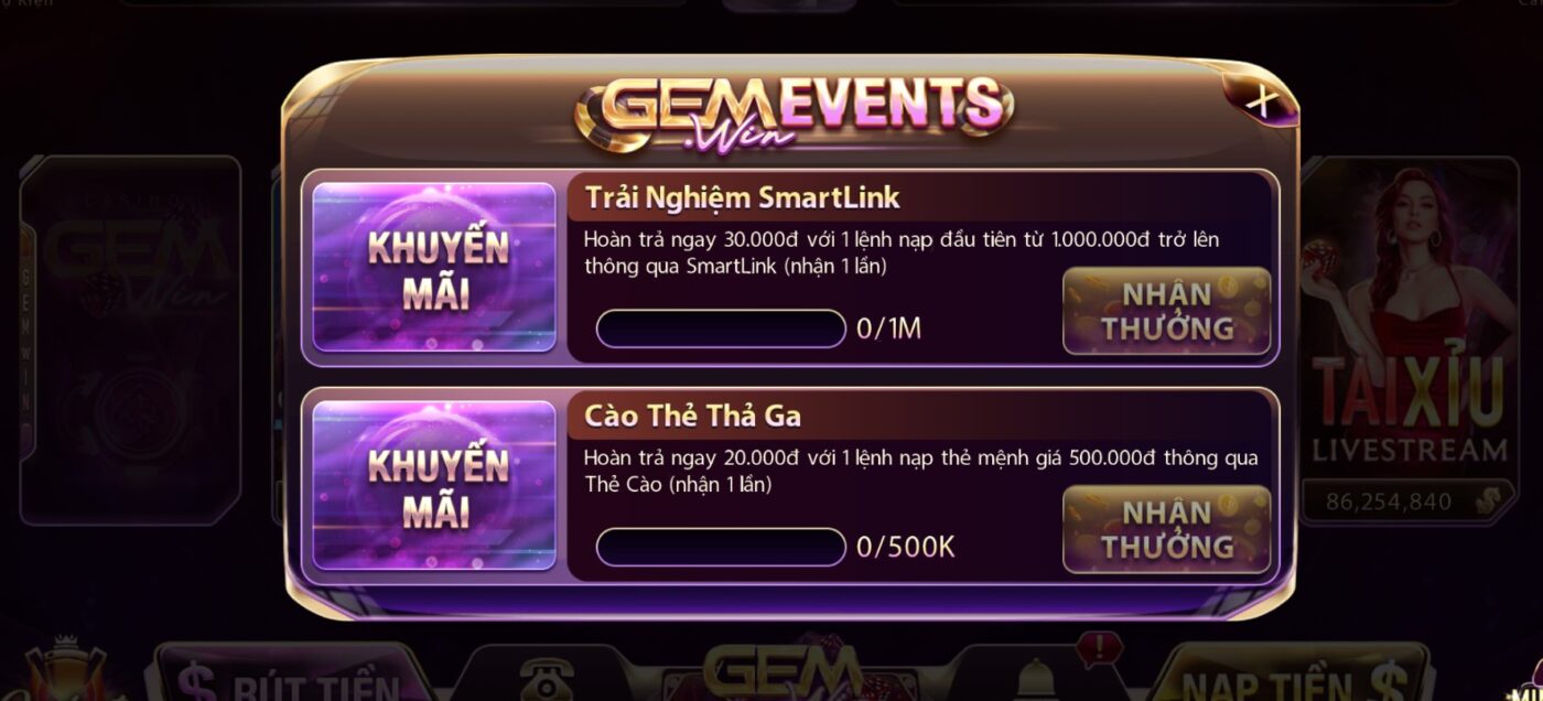 Loạt chương trình khuyến mãi bùng nổ trong link tai gemwin Loạt chương trình khuyến mãi bùng nổ trong link tai gemwin