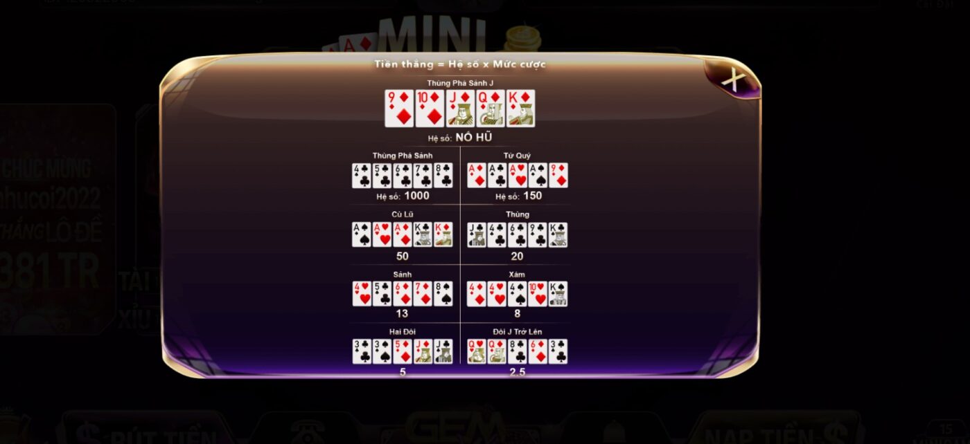 Hướng dẫn chơi cách chơi Poker chi tiết tại Gemwin Hướng dẫn chơi cách chơi Poker chi tiết tại Gemwin