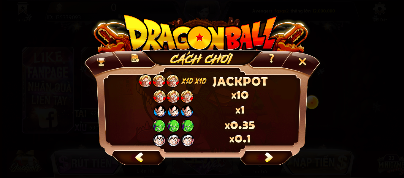 Luật chơi mini game Dragon Ball tại app đánh bài online Gemwin Luật chơi mini game Dragon Ball tại app đánh bài online Gemwin