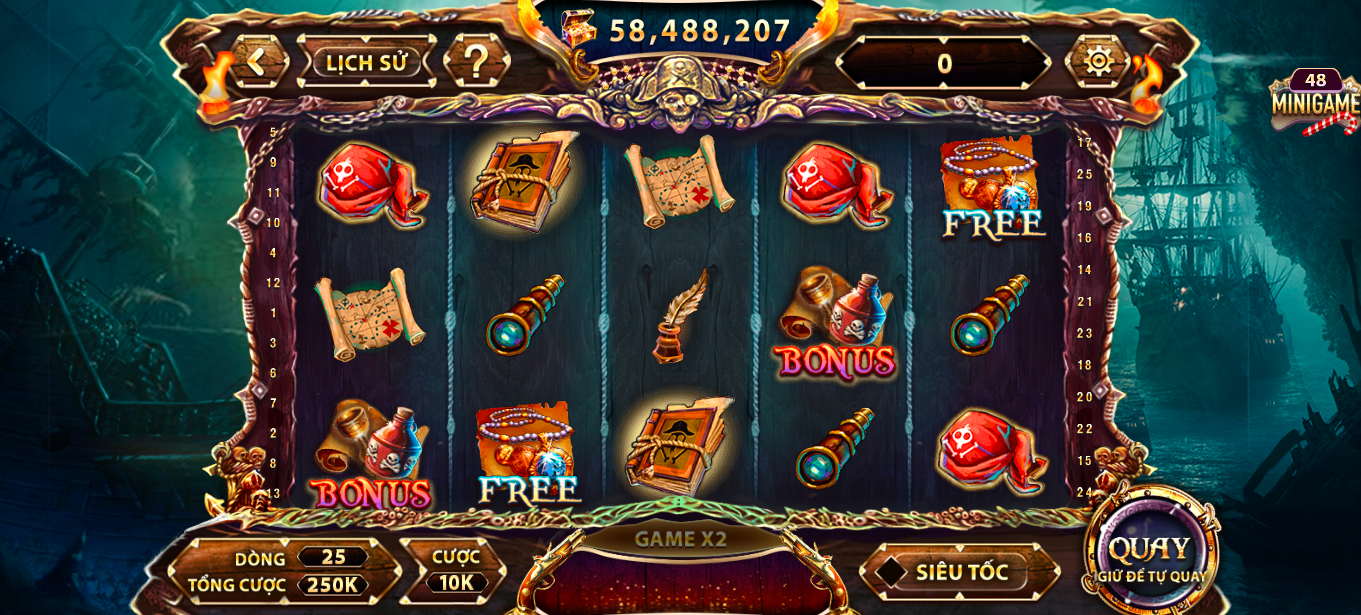 Hướng dẫn cách chơi game nổ hũ quốc tế Pirate King Hướng dẫn cách chơi game nổ hũ quốc tế Pirate King