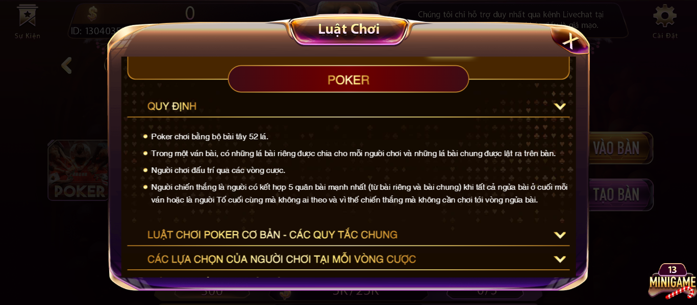 Hướng dẫn cách chơi Poker tại Gemwin chi tiết, dễ hiểu Hướng dẫn cách chơi Poker tại Gemwin chi tiết, dễ hiểu