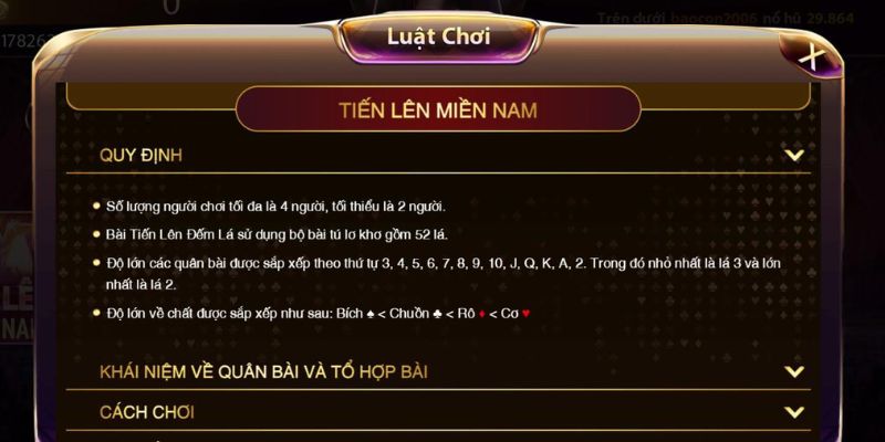 Luật chơi Tiến lên miền nam Gem win chi tiết Luật chơi Tiến lên miền nam Gem win chi tiết
